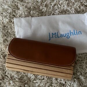 J McLaughlin Bamboo and Leather Clutch